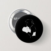 Badge Rond 5 Cm Femme Boxer (Devant & derrière)