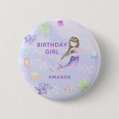 BADGE ROND 5 CM FEMME D'ANNIVERSAIRE (Devant)
