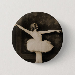 Badge Rond 5 Cm Femme de ballet danseuse rétro vintage