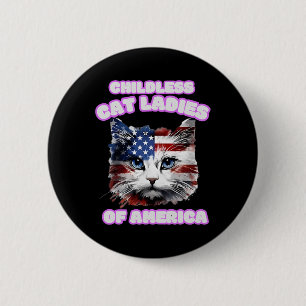 Badge Rond 5 Cm Femme De Chat Sans Enfant Pour Kamala