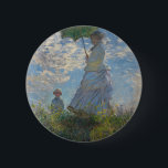 Badge Rond 5 Cm Femme de Claude Monet avec un parasol 1875<br><div class="desc">Femme avec un parasol,  (Camille et Jean Monet),  1875</div>