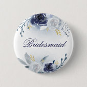 Badge Rond 5 Cm femme de ménage rose bleue (Devant)
