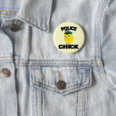 Badge Rond 5 Cm Femme de police (En situation)