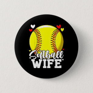 Badge Rond 5 Cm Femme de softball pour femmes Famille assortie Jou