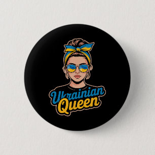 Badge Rond 5 Cm Femme de style rétro ukrainien Graphique Fierté cu