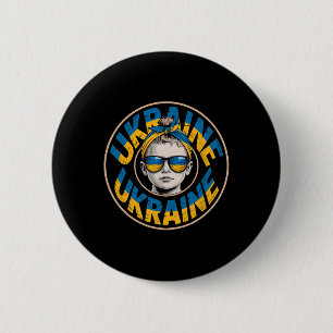 Badge Rond 5 Cm Femme de style rétro ukrainien Graphisme Fierté cu