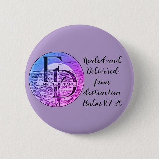 Badge Rond 5 Cm Femme Delivrance Button (Devant)