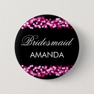 Badge Rond 5 Cm Femme d'honneur privilégiée Pink Hollywood Glam