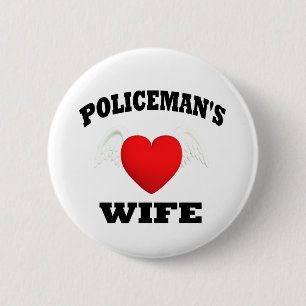 Badge Rond 5 Cm Femme du policier