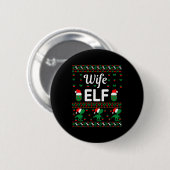 Badge Rond 5 Cm femme elf noël laide pull (Devant & derrière)