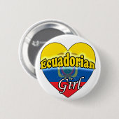 Badge Rond 5 Cm Femme équatorienne (Devant & derrière)