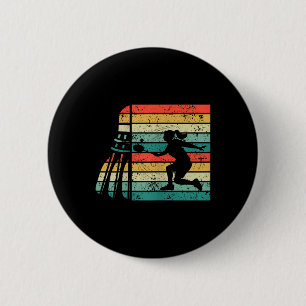 Badge Rond 5 Cm Femme Filles Raquette Femelle Navette Athlète Badm