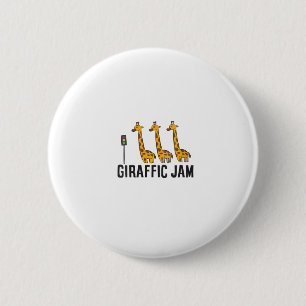 Badge Rond 5 Cm Femme Giraffic Jam Funny Giraffe Giraffe Pun Cute