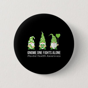 Badge Rond 5 Cm Femme Gnome One combat solitaire Mentale Award