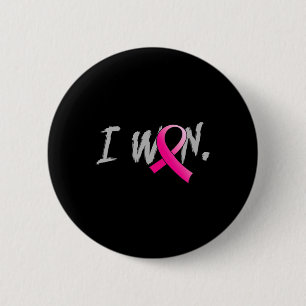 Badge Rond 5 Cm Femme I Woman I Wast Cancer Awareness Pink Ribbon 