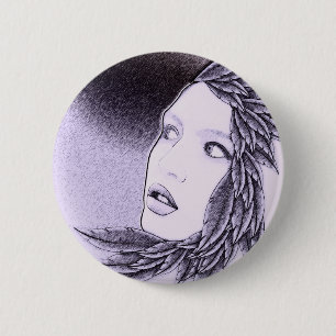 Badge Rond 5 Cm Femme illustrée