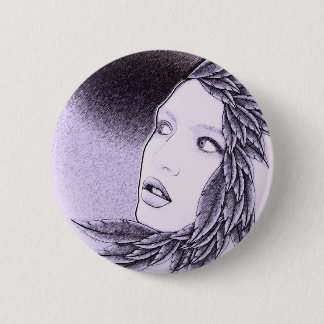 Badge Rond 5 Cm Femme illustrée