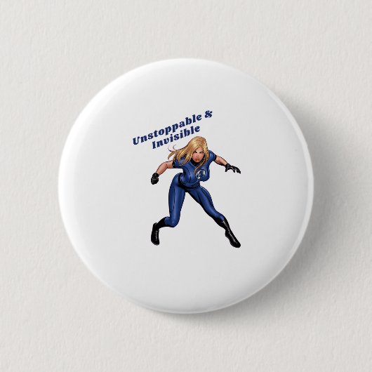 Badge Rond 5 Cm Femme invisible (Devant)