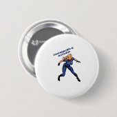 Badge Rond 5 Cm Femme invisible (Devant & derrière)
