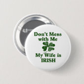 Badge Rond 5 Cm Femme irlandaise (Devant & derrière)