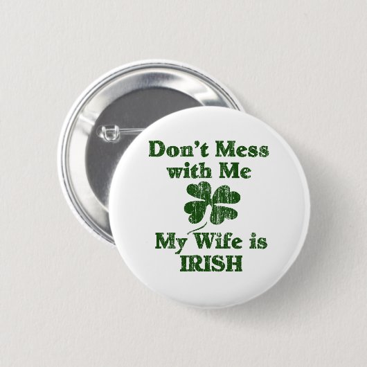 Badge Rond 5 Cm Femme irlandaise (Devant & derrière)