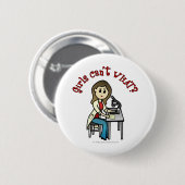 Badge Rond 5 Cm Femme légère scientifique (Devant & derrière)