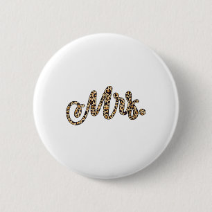 Badge Rond 5 Cm Femme Mariée Groom Mme Empreinte de léopard Mariag