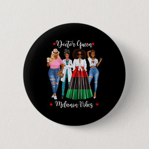 Badge Rond 5 Cm Femme Noir Docteur Vies Noires Dr Amateur de Café 