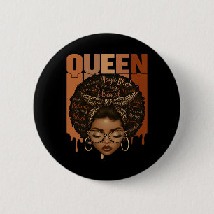 Badge Rond 5 Cm Femme Noire Éduquée Mois De L'histoire Des Noirs F