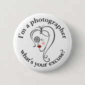 Badge Rond 5 Cm Femme photographe (Devant)