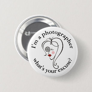 Badge Rond 5 Cm Femme photographe