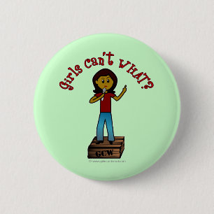 Badge Rond 5 Cm Femme sombre sur boite à savon