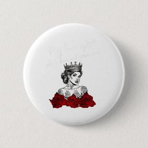 Badge Rond 5 Cm Femme Tatouée Femme Simple Femme Enquêtée Femme Po