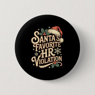 Badge Rond 5 Cm Femme Vintage Sarcasme Rétro Infraction RH Noël