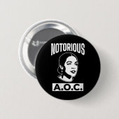 Badge Rond 5 Cm Femmes Alexandria Ocasio-cortez Le Célèbre Aoc (Devant & derrière)