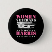 Badge Rond 5 Cm Femmes Anciens Combattants Pour Harris 2024 (Devant)