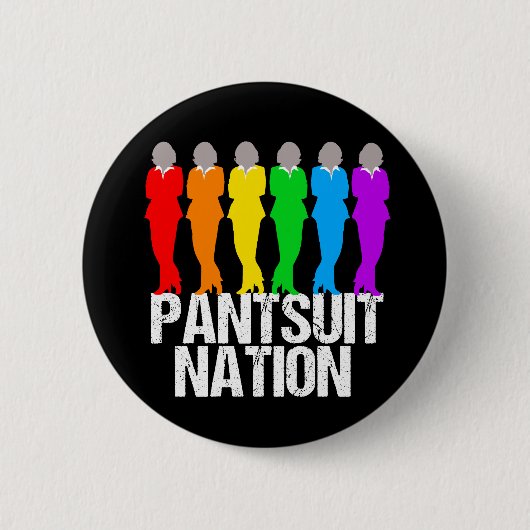 Badge Rond 5 Cm Femmes arc-en-ciel de la nation Pantsuit (Devant)