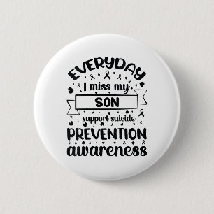 Badge Rond 5 Cm Femmes Chaque Jour Je Manque Mon Fils Soutien Suic