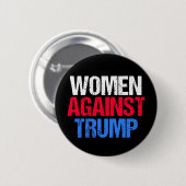 Badge Rond 5 Cm Femmes contre Trump 2024 Élections noir (Devant & derrière)