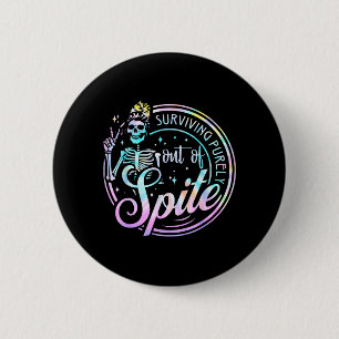 Badge Rond 5 Cm Femmes crâne Tie Dye