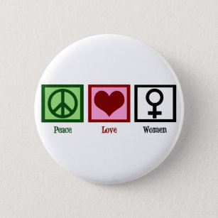 Badge Rond 5 Cm Femmes d'amour pour la paix