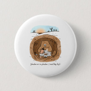 Badge Rond 5 Cm Femmes de marmotte Maman Jour de la marmotte Café
