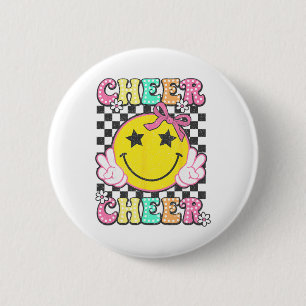 Badge Rond 5 Cm Femmes de pom-pom girls à nœud coquette