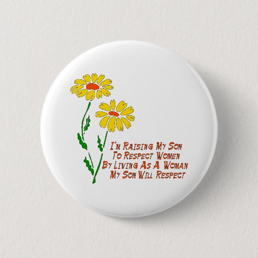 Badge Rond 5 Cm Femmes de respect (Devant)