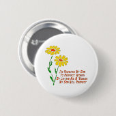 Badge Rond 5 Cm Femmes de respect (Devant & derrière)