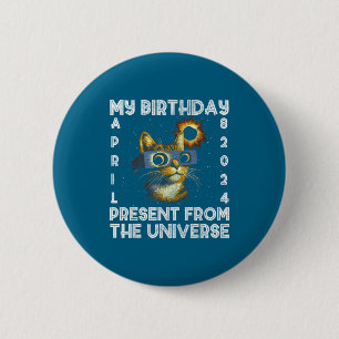 Badge Rond 5 Cm Femmes Éclipse Totale de Soleil Anniversaire Avril
