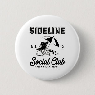 Badge Rond 5 Cm Femmes en marge du Club Social Foot Maman Jour de