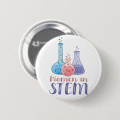 Badge Rond 5 Cm Femmes en STEM (Devant & derrière)