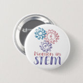 Badge Rond 5 Cm Femmes en STEM (Devant & derrière)