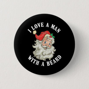 Badge Rond 5 Cm FEMMES Funny Père Noël J'aime Un homme Wi-Fi
